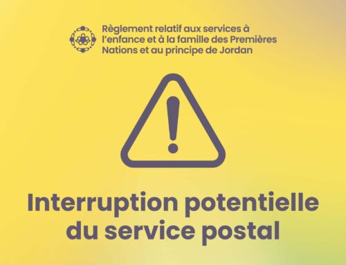 Avis important : Interruption potentielle du service postal