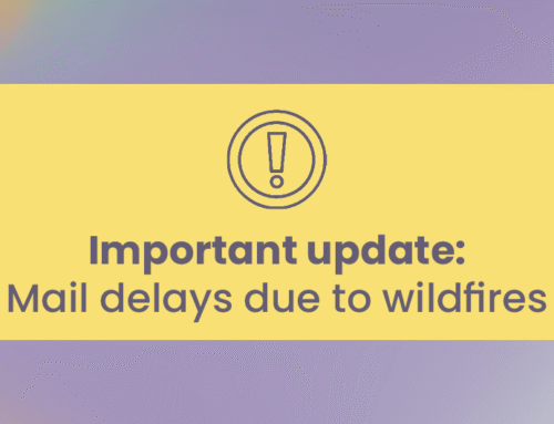 Important notice: Mail service delays in communities affected by wildfires