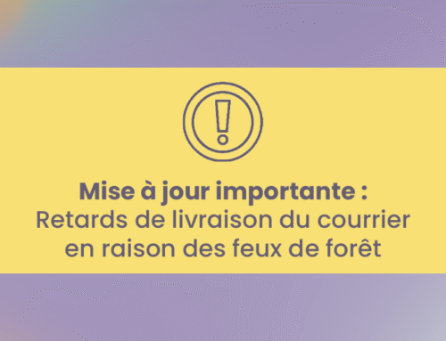 Avis important : retards de livraison du courrier dans les communautés touchées par les feux de forêt 